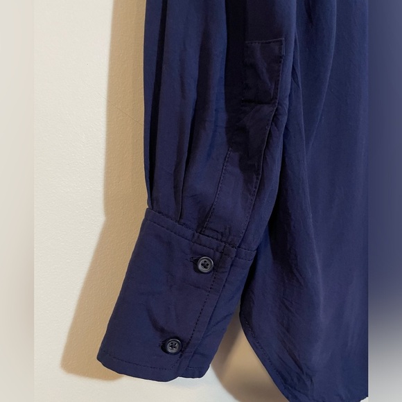 Old Navy Deep Beautiful Blue Lost At Sea Long Sleeve Tunic Top Size XS - Picture 4 of 11